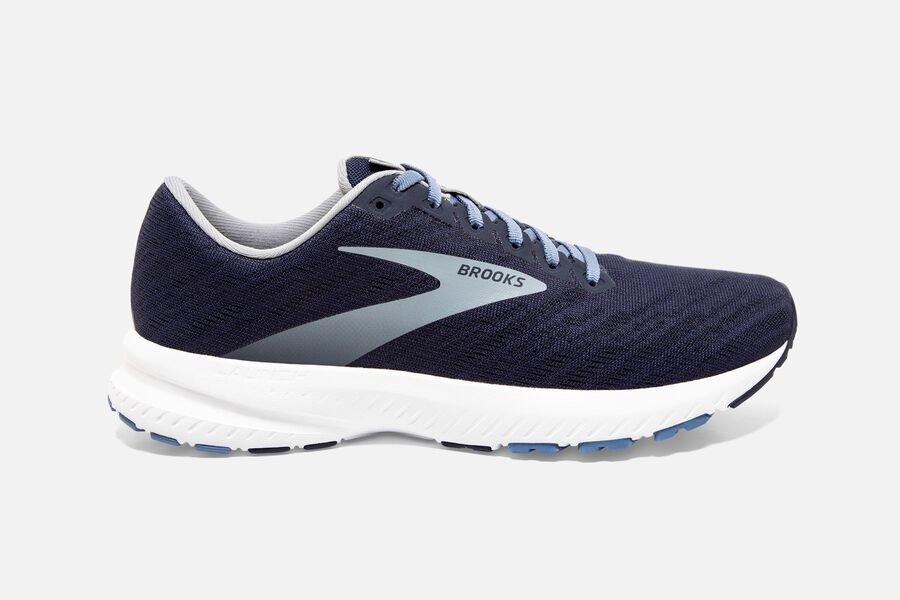 Brooks Launch 7 Mens Australia - Road Running Shoes - Navy/Grey/White (478-XVQWG)